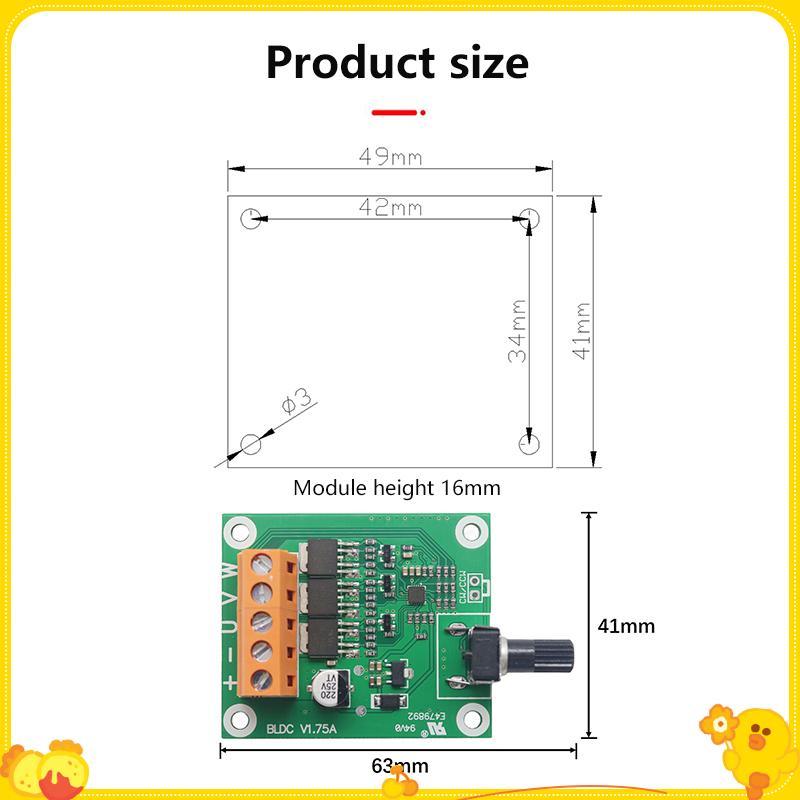 [Gengli] Bảng điều khiển động cơ không chổi than chất lượng cao 6V12V24 Volt CD Drive Fan Motor Governor DIY Phụ kiện