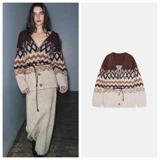 Dây dệt kim dài tay cổ chữ V cổ chữ V đơn Z Winter 9874103