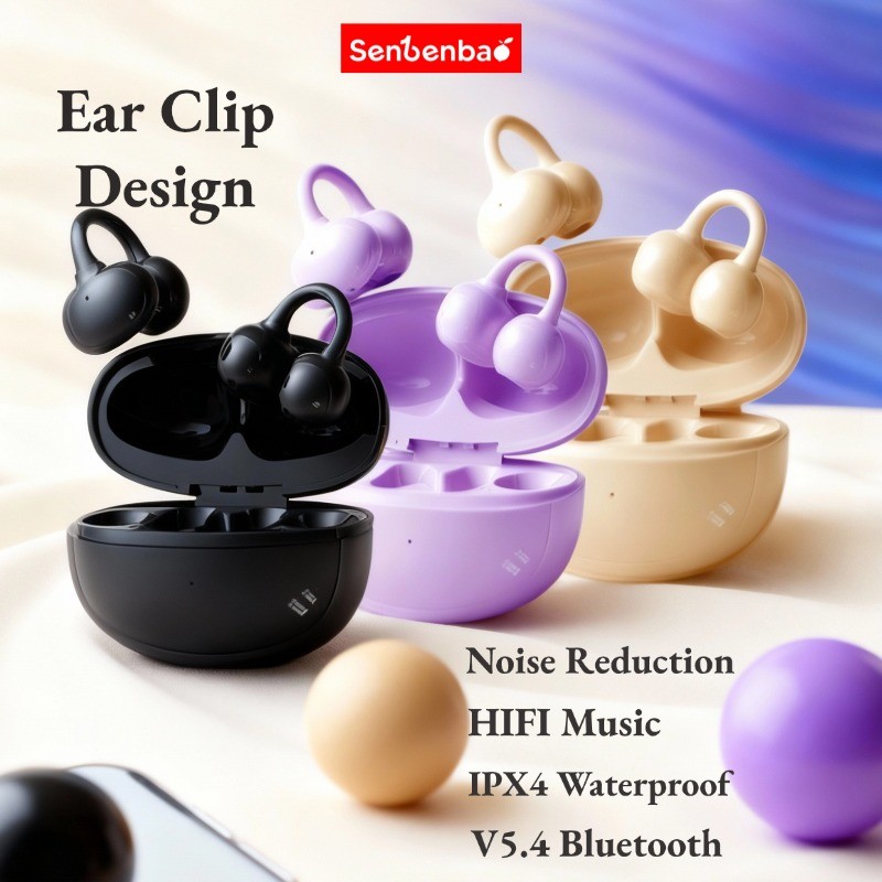 Senbenbao X11 Tai Nghe Thời Trang Thể Thao Bluetooth 5.4 Không Dây Có Mic Hình Chữ U Kẹp Tai Loại Tai Nghe Điều Khiển Cảm Ứng
