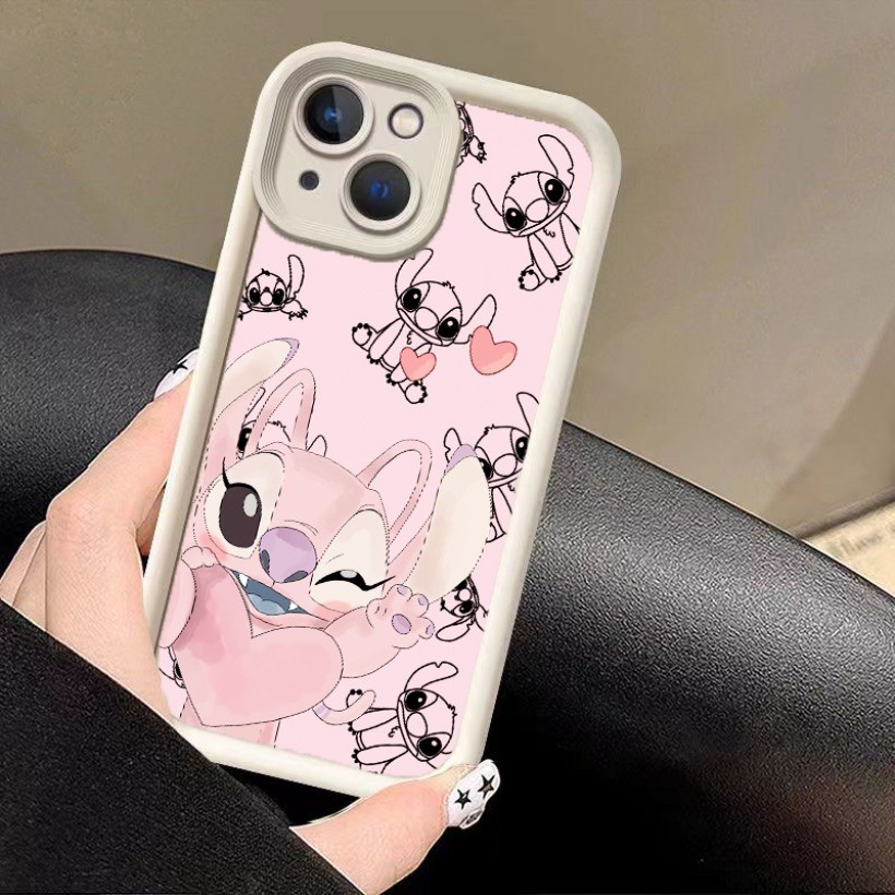 Tương thích với Tecno Spark 40C 40 Pro + GO2 2S Camon 40 Pro 40 Premier 10C POVA6NEO Ốp Điện Thoại Dễ Thương Stitch Thiên Thần Trái Tim Tình Yêu Silicon Mềm