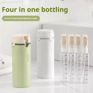 Hộp đựng đồ vệ sinh du lịch 4 trong 1 có đầu bơm có thể gập lại Đồ vệ sinh du lịch đa năng mueadsyvn
