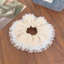Viền ren gothic hai lớp với ngọc trai và ruy băng satin cho DIY quần áo và trang trí nhà cửa