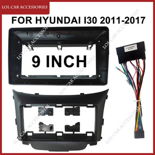 CRM-9 Inch Dành Cho Xe Hyundai i30 2011-2017 Đài Phát Thanh Ô Tô Android Stereo GPS MP5 Đầu Người Chơi Đơn Vị 2 Din Fascia Bảng Điều Khiển Vỏ Khung Bao