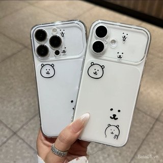 Ốp Điện Thoại Thích Hợp Cho iPhone Line Gấu Tự Tháo Rời Cửa Sổ Lớn Ngay Lập Tức Thay Đổi Đến 17 Thích Hợp Cho iPhone17promax Vỏ Điện Thoại 16 15 14pro Vỏ Mềm Vỏ Bảo Vệ VW1H