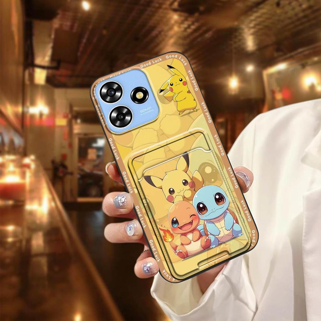 Ốp Điện Thoại Chống Bụi Bẩn Hoạt Hình Cho ZTE Blade A73 4G / V50 Smart / V50 Design 4G / Axon50Lite Túi Đựng Thẻ Bọc Toàn Bộ Khe Cắm Thẻ Bền Ốp Lưng Bảo Vệ Chống Va Đập Graffiti TPU Cover