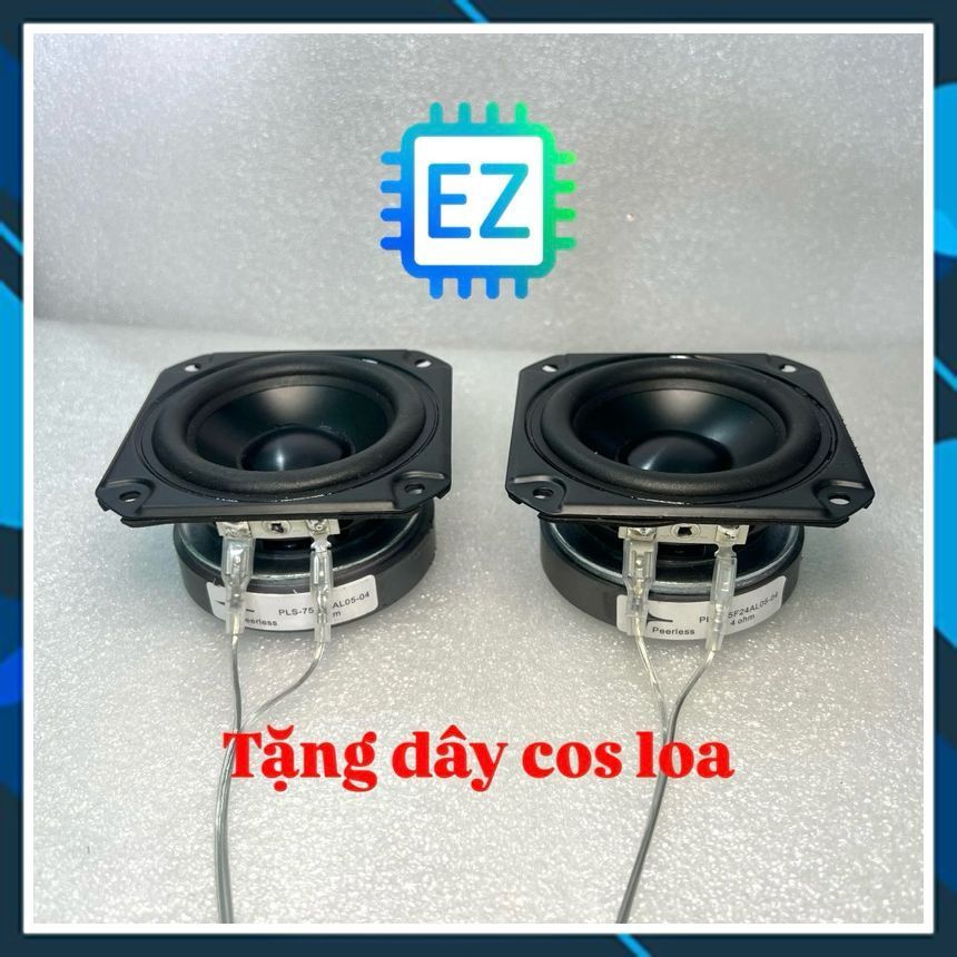 Củ loa toàn dải Peerless 3 inch 4ohm 40W hàng có tem, củ từ to bass sâu mid treble sáng | BigBuy360 - bigbuy360.vn