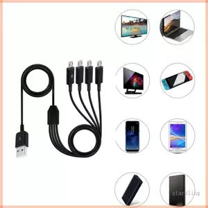 Star Tiện Lợi 4 Chiều Cáp Sạc USB Đa Năng Sạc Nhiều Thiết Bị Dễ Dàng 7 87inch 59 06inch