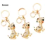 HLS| Túi đựng chó Charm Kim cương giả Puppy Móc khóa quyến rũ với khóa tôm hùm chắc chắn – Mặt dây chuyền chó hoạt hình dễ thương cho túi xách Trang trí ô tô và phụ kiện – Chìa khóa bền bỉ và sành điệu