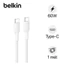 Cáp Sạc Nhanh USB Type C To C Belkin 60W Boost Charge 1M - Dây Bọc Dù Chống Đứt Gãy, Chứng Nhận USB-IF