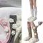 Tất bắp chân nữ len 3D sườn đan co giãn, giữấm với họa tiết hoa