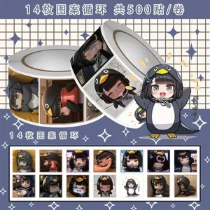 Phong Cách Bão Tố 2000 Miếng Dán Dễ Thương Googogoggaga Kết Thúc Chim Cánh Cụt Nhỏ Quản Lý Emoticon Gói Cuộn Dán Trang Trí Sổ Tay 4.9