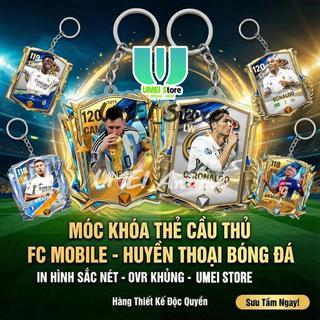 Móc Khóa FC Mobile Móc Khóa Bóng Đá Thẻ Cầu Thủ Messi, Ronaldo, Beckham, Torres, Mbappé... Sưu Tầm