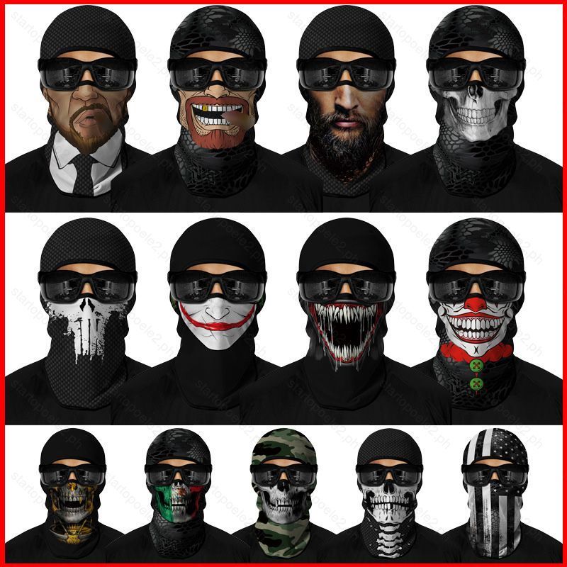 Mặt nạ chống gió kiểu mũ trùm đầu SKULL Balaclava, phù hợp cho thể thao ngoài trời