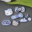 Set Charm Mèo Hello Kitty Xanh Caro – Dễ Thương Nhẹ Nhàng Phong Cách Hàn Trang Trí Dép Xinh Xắn