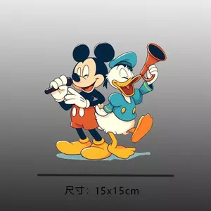 Độc Đáo Mickey Donald Vịt Sáng Tạo Xe Dán Hoạt Hình Cửa Sổ Ô Tô Miếng Dán Xe Máy Điện Chống Trầy Xước Miếng Dán Trang Trí 26.3.26