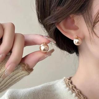 Tai Vòng Ngọc Trai Tròn Màu Champagne - Thiết kế tinh tế và sang trọng, phù hợp làm quà tặng