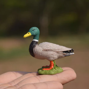 Đức Sile Động Vật Vịt Nhựa Đồ Chơi Mô Hình Gia Cầm Dòng Mô Hình Vịt Mallard