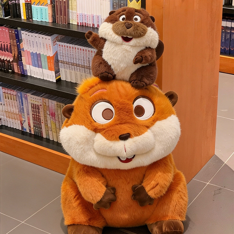 PF Hoppers Mabel King George Plushie Dễ Thương Beaver Cotton Sang Trọng Đồng Hành Búp Bê Gối Mềm