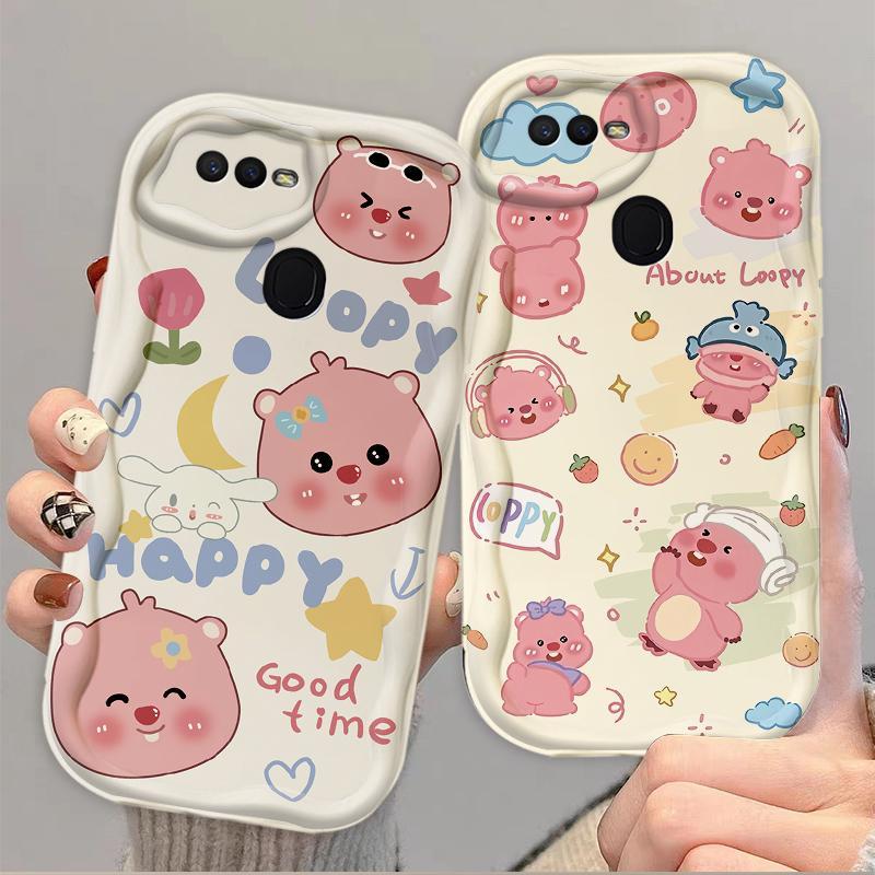 Thích Hợp Cho OPPO A5S A7 A12 F9 F9 Pro 3D Phụ Kiện TPU Mềm Hoạt Hình Dễ Thương Loopy Vỏ Điện Thoại Chống Sốc