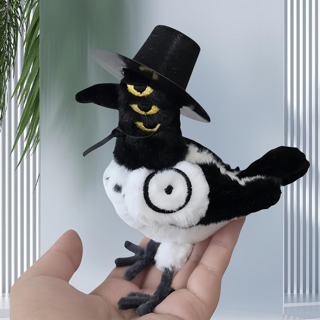 For Devil Hunter Plush Animals Movie Character Three-Eyed Bird Plushie Plush Stuffed Animal Toys for Children junlavn