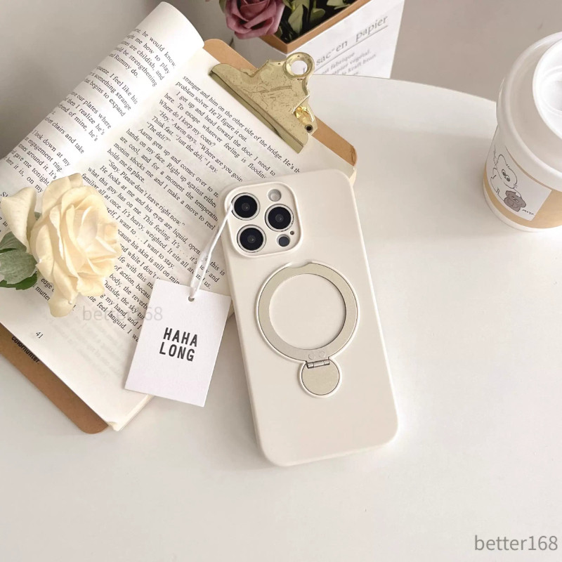 Xoay Giá Đỡ Từ Tính Silicon Lỏng Mềm Ốp lưng IPhone 13/14/15/16/17 Pro Max 15pro Sạc Không Dây Mềm Chống Sốc Ốp Lưng