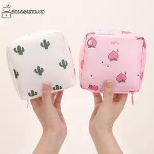Cheenm Nylon Băng Vệ Sinh Túi Đựng Tiền Xu Trang Sức Người Tổ Chức Thẻ Tín Dụng Túi Đựng Mỹ Phẩm Tai Nghe Lipsti Túi Bảo Quản VN
