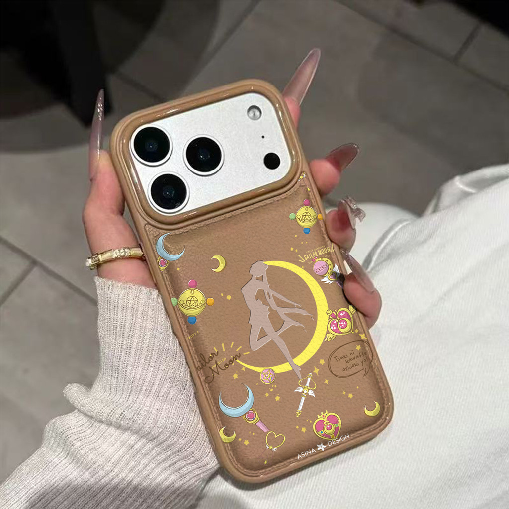 Ốp lưng Sailor Moon Họa Tiếng Cưng Đẹp Chống Sốc Da Gai Bảo Vệ Camera Cấp iPhone 17/16/15/14/13/12/11/X/XS Max Pro M