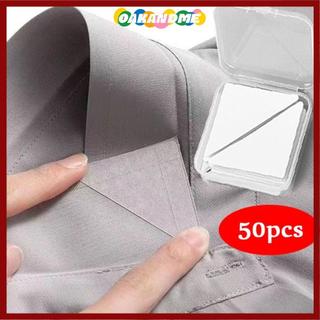 [Giao hàng từ Việt Nam] Miếng đệm cố định cổ áo OAKANDME 50 CÁI, Bộ định hình cổ đứng chống cuộn tự dính, Vòng cổ áo sơ mi PVC vô hình thực tế Hỗ trợ nam giới