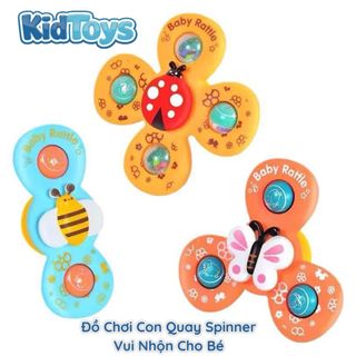 Set 3 con quay spinner KidToys cho bé – đồ chơi giác quan vui nhộn