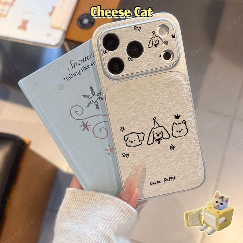 ins Ốp điện thoại iPhone bằng da họa tiết đường nét đơn giản cho iPhone 13 14 15 16 11 12 17 Pro Max XR Xs Max