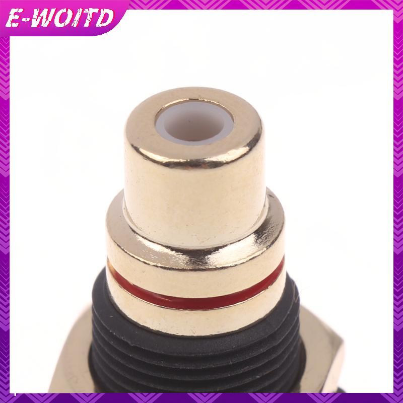 E-WOITD 2 / 4 Cái RCA Nữ Soet Khuỷu Tay Pin PCB Bảng Điều Khiển Gắn Bộ Chuyển Đổi Góc Phải Đồng Mạ Vàng Bộ Giải Mã Đầu Nối Đồng Trục Kỹ Thuật Số E-WOITD