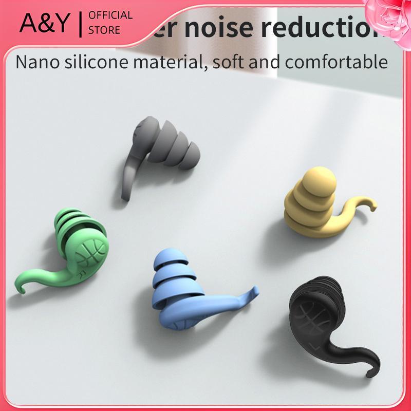Nút tai cách âm A & Y để ngủ Miếng đệm tai silicon mềm Bảo vệ tiếng ồn Du lịch Bảo vệ có thể tái sử dụng Nút bịt tai âm thanh.