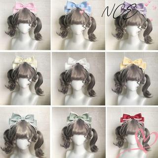Kẹp tóc ren handmade với nơ và ruy băng vintage, phù hợp cho cosplay