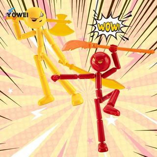 YOWEI 1 Bộ Nhân Vật Hành Động Mới Lạ Stickman Lắp Ráp Robot Di Động In 3d Mannequin Nhiều Nối Stickman VN