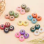 Vòng Tay và Mặt Dây Chuyền Handmade với Hoa Hồng Acrylic Màu Sắc Hấp Dẫn Đính Hạt