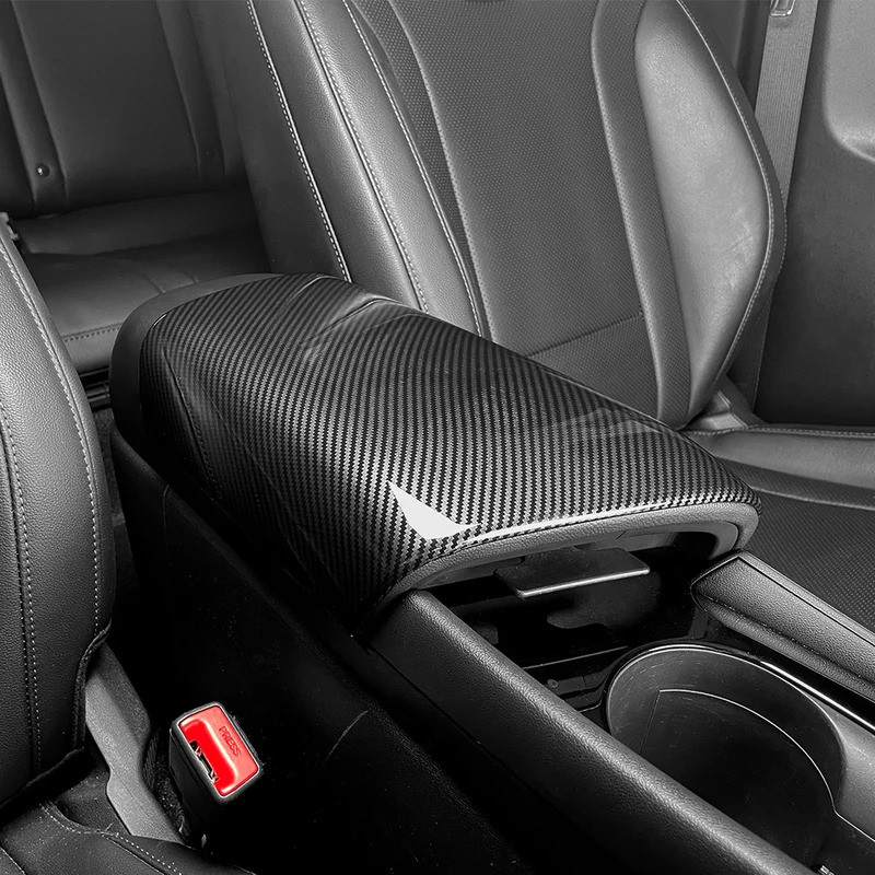 Dành Cho Xe Hyundai Elantra CN7 N / CN7 Tay Vịn Đệm Bao Sợi Carbon ABS Bảng Điều Khiển Tay Hộp Miếng Lót LHD / RHD