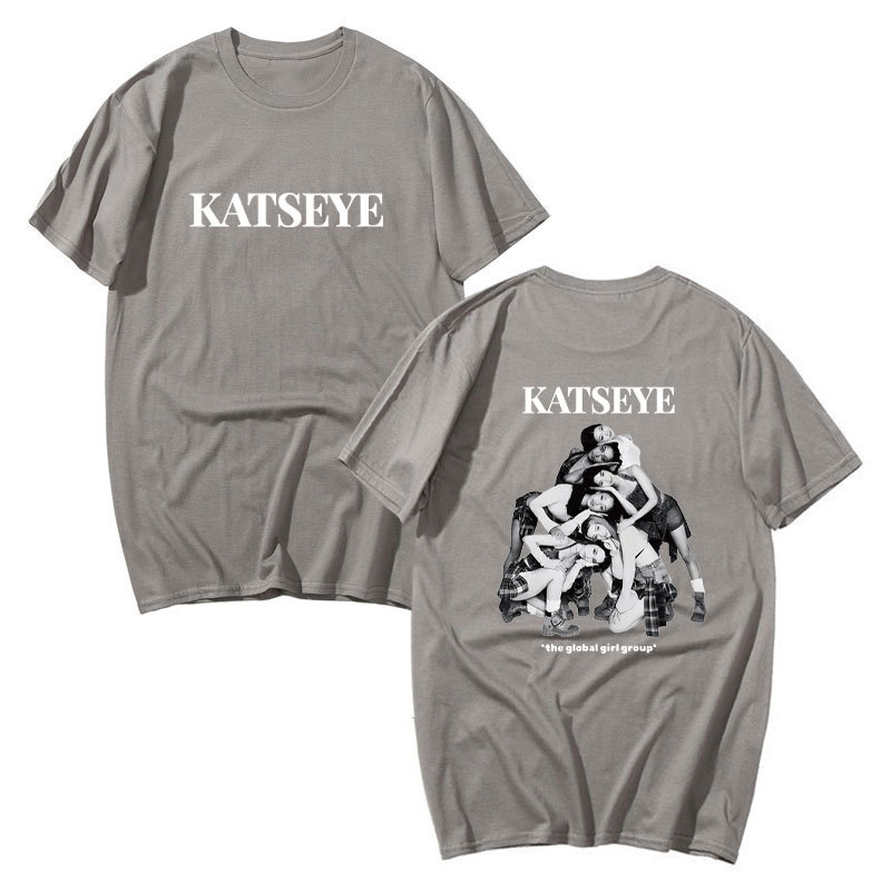 Áo thun thời trang retro Katseye, chất liệu cotton, size lớn, phù hợp nam nữ - Quà tặng hoàn hảo dành cho fan K-pop