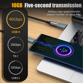 Elough 240W Loại C Nam Sang Loại C Adapter USB-C Nam Sang USB Loại C Nam Sạc Nhanh Chuyển Đổi Dữ Liệu