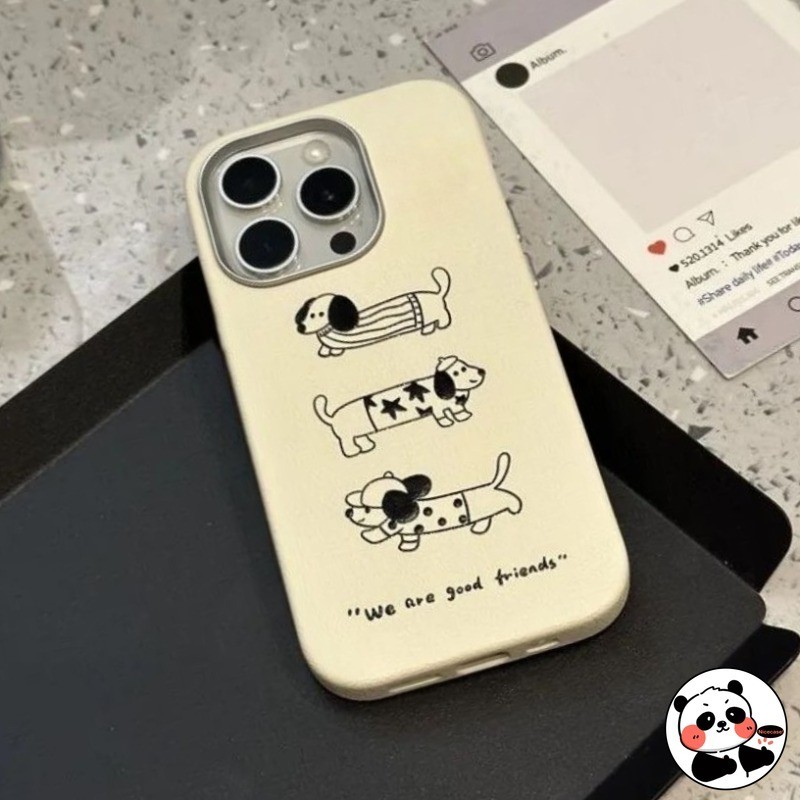 Ốp Điện Thoại Con Chó Con Dễ Thương Cho OPPO Reno 15 14F 14 13 12F 12 11F 11 10 8 6 Pro Plus 13F 8 8T 8Z 7 7Z 6Z 5 5K 5F 5Z 4 Lite 4F 5G 4G Da PU Hoạt Hình Vỏ mềm Ins Style