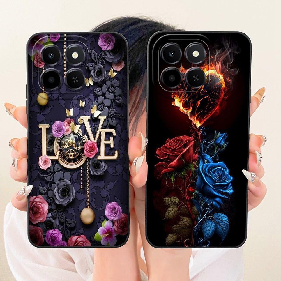 Dành Cho Honor X6C X6B X6A 4G Ốp lưng Hoa Cúc Hoa Bướm Nơ Họa Tiết Vỏ Mềm Silicon Lỏng Chống Sốc Ốp Lưng