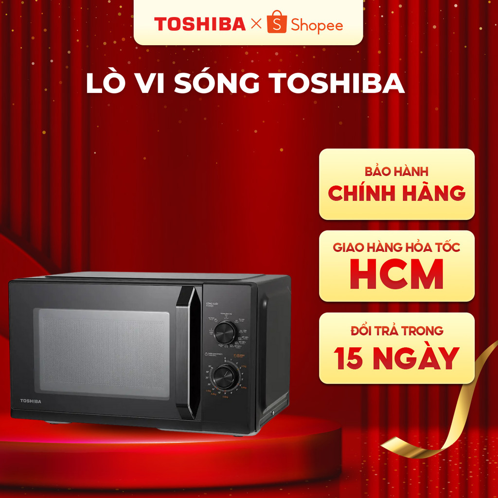 Lò vi sóng có nướng Toshiba MW3-MG25PE(BK) 25L - 9 mức công suất - Bảo hành chính hãng 12 tháng
