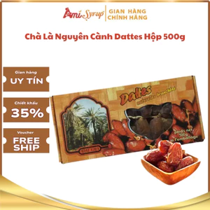 Chà Là Nguyên Cành Dattes Hộp 500g Chà Là Tự Nhiên, Trái Đều Vị Ngọt Tự Nhiên