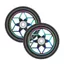 Bánh xe tay ga đóng thế CQCJ, Bánh xe tay ga dày bằng hợp kim nhôm, Im lặng ổn định 110mm Phụ kiện xe tay ga Pu đầy màu sắc Người lớn Trẻ em