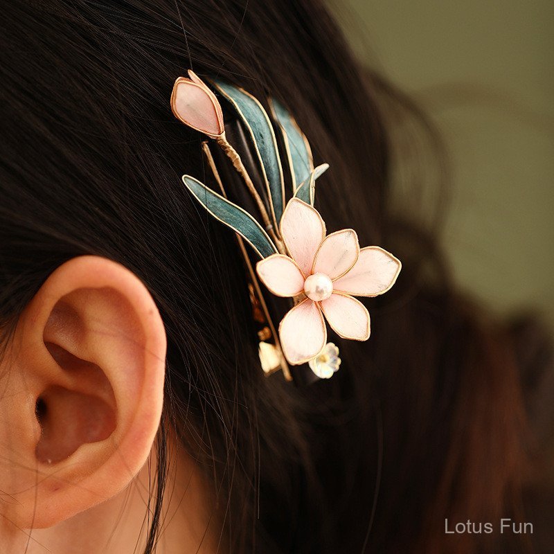 Kẹp tóc filigree gỗ đàn hương phong cách Trung Quốc, phù hợp làm phụ kiện choHanfu