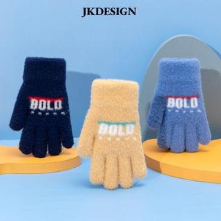 JKDESIGN 5-10 Tuổi Găng Tay Full Ngón Tay, Găng Tay Co Giãn Mềm Mại Trẻ Em Cho Bé, Mùa Đông Dễ Thương Giữ Ấm Làm Dày Nhung Ấm Găng Tay