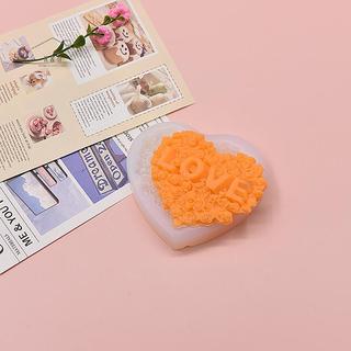 RO > 1 Hoa Hồng Hình Trái Tim Khuôn Silicon DIY Tình Yêu Hoa Nến Thạch Cao Dụng Cụ Làm Socola Khuôn Đá Trang Trí Lễ Tình Nhân Quà Tặng Mới