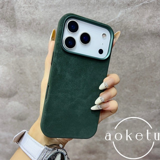 Flannel thích hợp cho vỏ điện thoại Apple 17 màu cam iPhone 17 Promax da cao cấp 16pro mới 15pro hút từ tính bao gồm tất cả vỏ bảo vệ