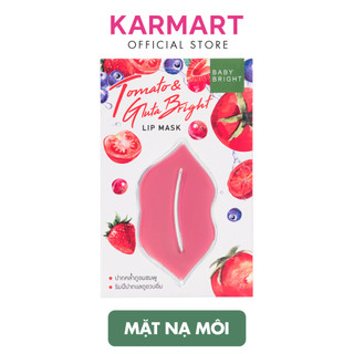 Combo 2 Mặt Nạ Môi Baby Bright Tomato & Gluta Bright Lip Mask Dưỡng Ẩm, Làm Hồng Môi Tự Nhiên 10g