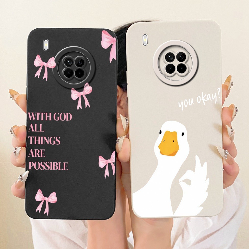 Ốp lưng Huawei Y9a FRL-L22 Silicone Hoa thời trang sang trọng Kawaii Vỏ sơn dễ thương FRL-L23 FRL-22 FRL-23