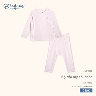 Bubaby IVS110801 Bộ dài tay cài chéo   🔅 cho bé T12.2